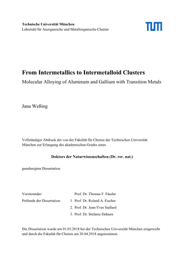 From Intermetallics to Intermetalloid Clusters Molecular Alloying of Aluminum and Gallium with Transition Metals