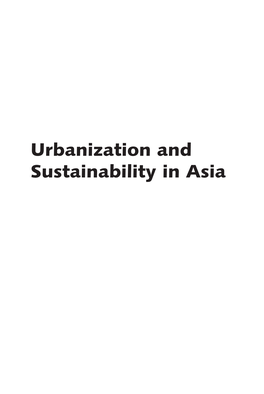 Urbanization and Sustainability in Asia