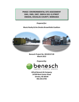 Phase I Environmental Site Assessment 3301, 3305, 3307, 3309 & 3311 Q Street Omaha, Douglas County, Nebraska