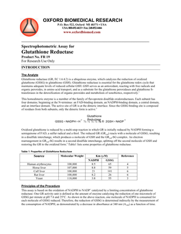 Glutathione Reductase Product No