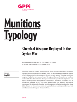 Chemical Weapons Deployed in the Syrian War