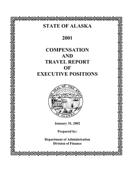 State of Alaska 2001 Compensation and Travel