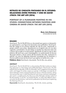 Relaciones Entre Pintura Y Cine En David Lynch: the Art Life (2016)