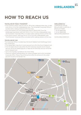 How to Reach Us