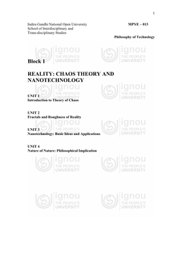 Chaos Theory and Nanotechnology