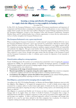 EN-CIDSE Briefing EU Conflict Minerals Nov 2015