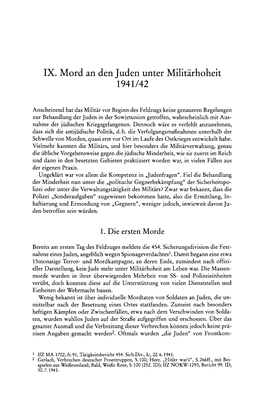 IX. Mord an Den Juden Unter Militärhoheit 1941/42