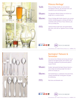 Barrington® Flatware & Serveware Tell: Share: Show