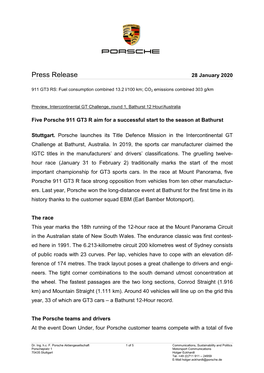 Press Release 28 January 2020