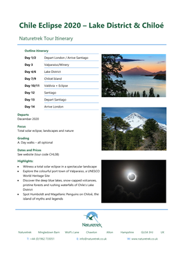 Chile Eclipse 2020 – Lake District & Chiloé