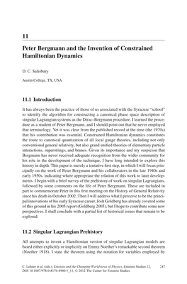 Peter Bergmann and the Invention of Constrained Hamiltonian Dynamics