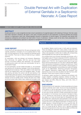 Double Perineal Ani with Duplication of External Genitalia in a Septicemic