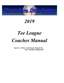 Tee League Manual