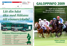 Galoppinfo 2009