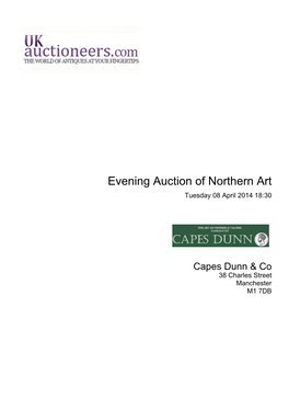 Evening Auction of Northern Art Tuesday 08 April 2014 18:30