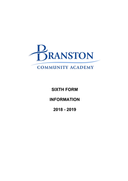 Sixth Form Information 2018
