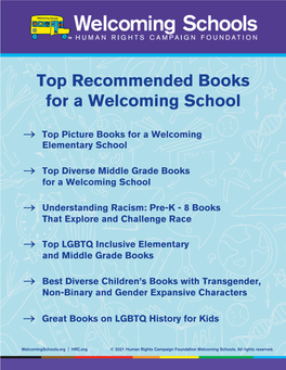 Top Recommended Books for a Welcoming School
