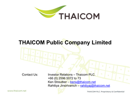 THAICOM Public Company Limited