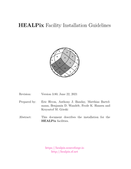 Healpix Facility Installation Guidelines