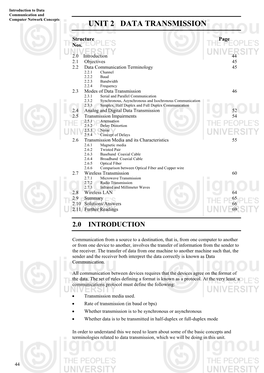 Unit 2 Data Transmission