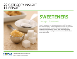 SWEETENERS Taking a Closer Look