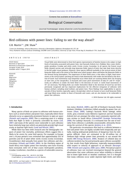 Bird Collisions with Power Lines Failing to See the Way Ahead.Pdf