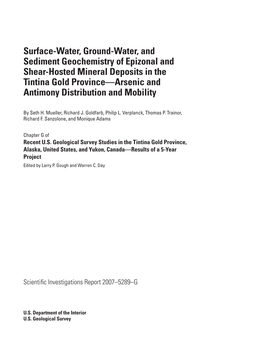 Surface-Water, Ground-Water, and Sediment Geochemistry of Epizonal