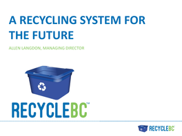 Allen Langdon (Recyclebc) – Design and Implementation of EPR for PPP