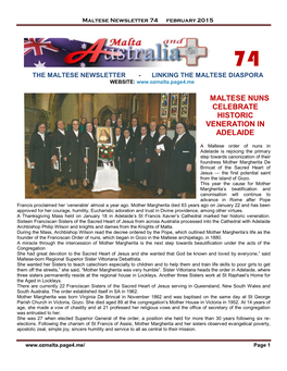 Newsletter 74 February 2015