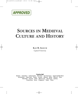 Sources in Medieval Culture and History