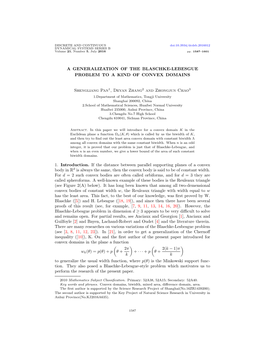 A Generalization of the Blaschke-Lebesgue Problem to a Kind of Convex Domains