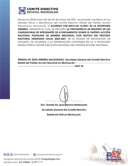 Siendo Las 23:00 Horas Del Día 29 De Marzo De 2021, Se Procede A