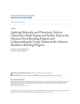 Applying Molecular and Phenotypic Tools to Characterize Flesh Texture