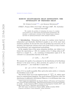 The Optimality of Trimmed Mean