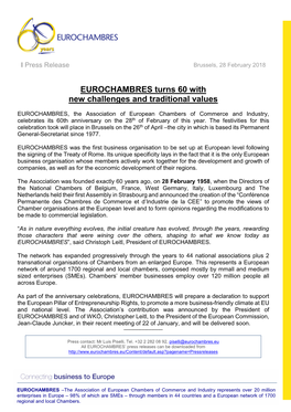 EUROCHAMBRES Turns 60 with New Challenges and Traditional Values