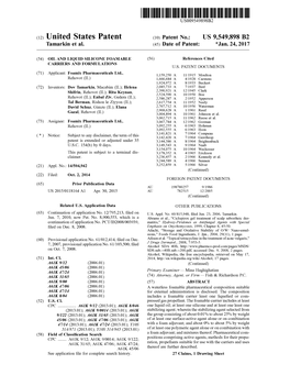 (12) United States Patent (10) Patent No.: US 9,549,898 B2 Tamarkin Et Al