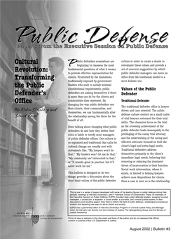 Transforming the Public Defender's Office