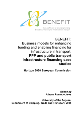 PPP and Public Transport Infrastructure Financing Case Studies