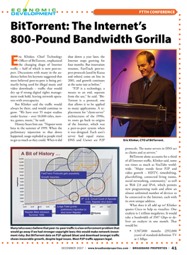 Bittorrent: the Internet's 800-Pound Bandwidth Gorilla