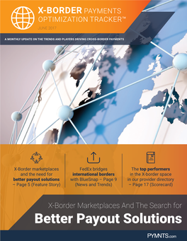 X-Border Payments Optimization Tracker™ June 2017