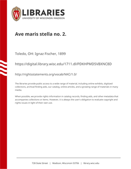 Ave Maris Stella No. 2