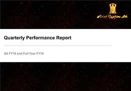 Quarterly Performance Report