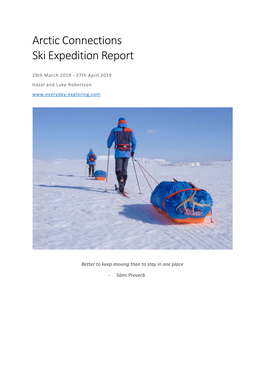 Arctic Connections Expedition Report 2019 Gino Watkins