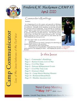 Camp Communicator Apr 2020