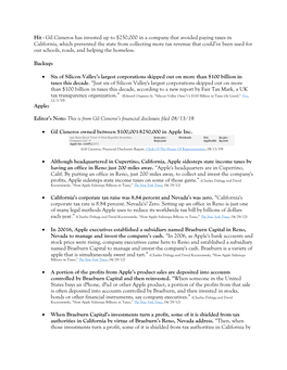 Gil Cisneros Has Invested up to $250000 in a Company That Avoided Paying Taxes in California, Which Prevented the State F