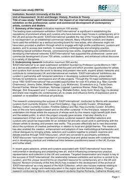 Impact Case Study (Ref3b) Page 1 Institution: Norwich University of the Arts Unit of Assessment