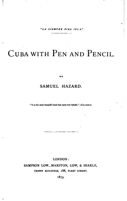 Cuba Statistics and Towns 1867