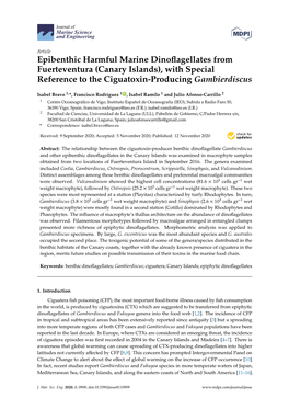 Epibenthic Harmful Marine Dinoflagellates From