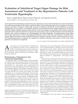 Left Ventricular Hypertrophy