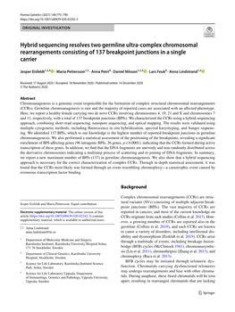 Hybrid Sequencing Resolves Two Germline Ultra-Complex Chromosomal Rearrangements Consisting of 137 Breakpoint Junctions in A